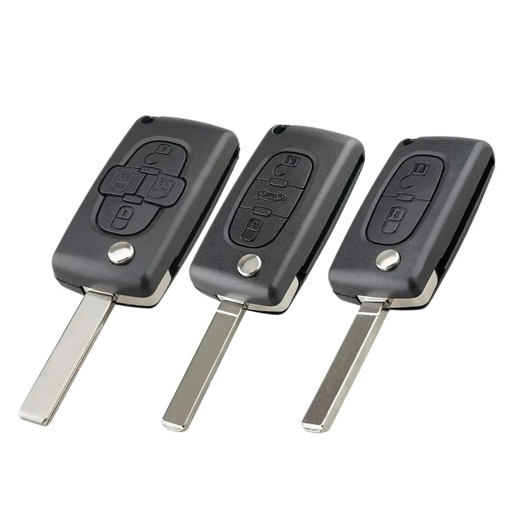 DGWJST Remote key Case for Peugeot 207 307 308 407 607 807 For Citroen C2 C3 C4 C5 C6 Flip Folding Car Key shell 2/3/4 Buttons