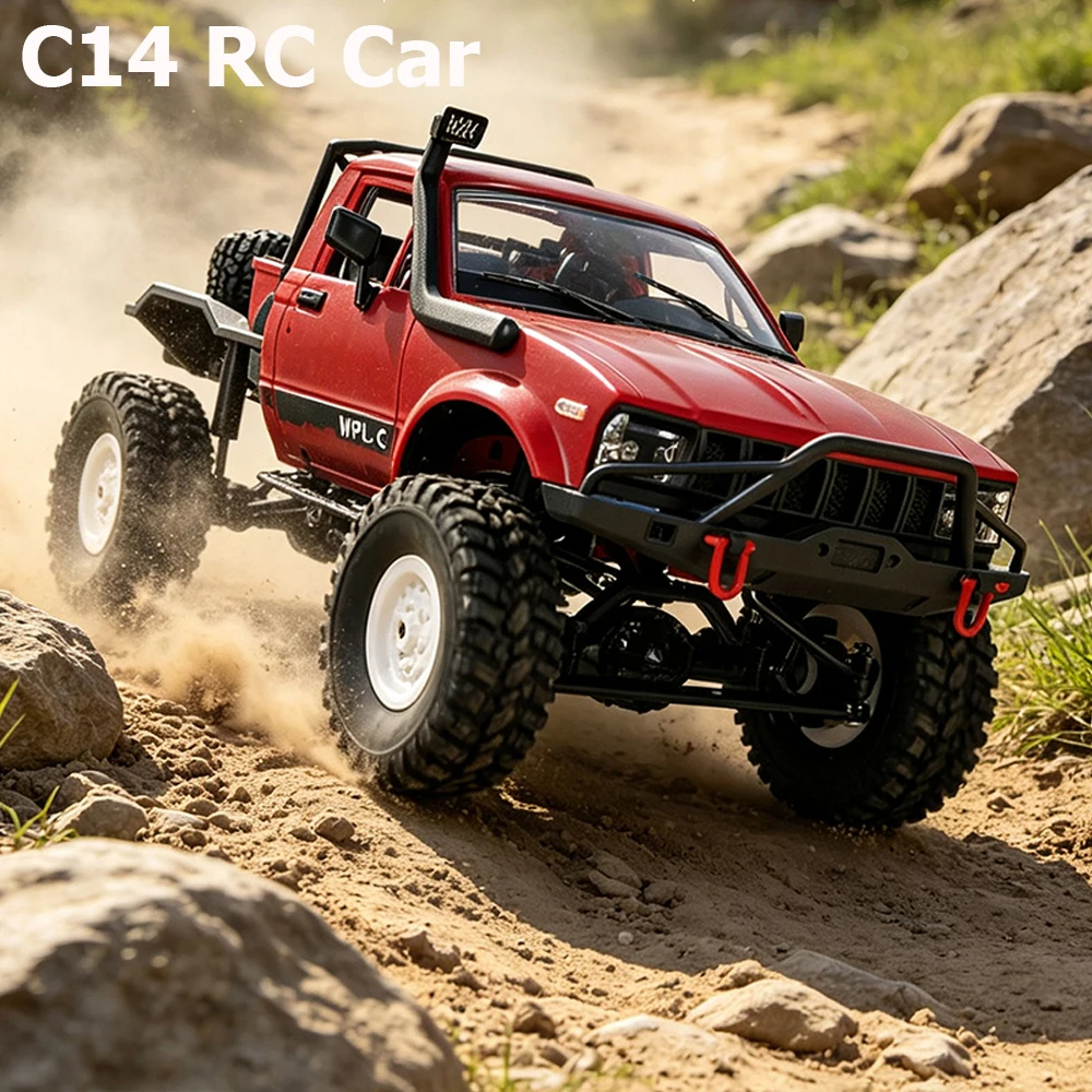 WPL C14 1/16 RC Car 2.4G Remote Control Car Off Road Climbing Vehicle LED Light RC Toys As Gift