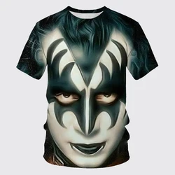 Rock Kiss Band T-Shirts 3D Print Men's Woman Short Sleeve T Shirt Hip-hop Streetwear Oversized Harajuku Tops Tees Men Clothing