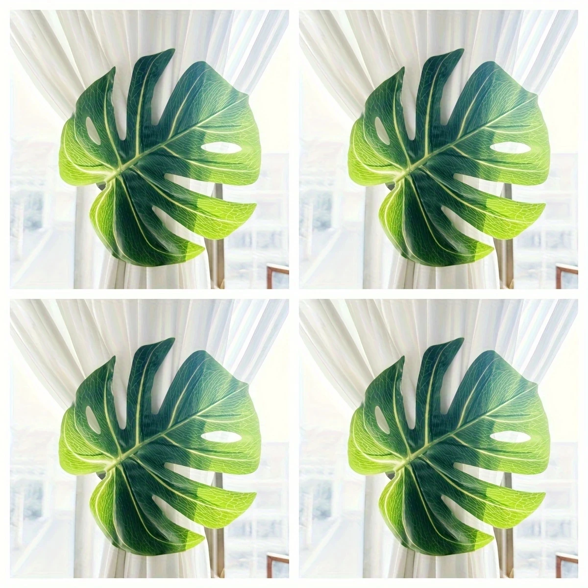 1/2/4 قطعة: الإبداعية اليدوية الموسمية أوراق النخيل الستار كليب لغرفة النوم غرفة المعيشة الديكور الستار الأشرطة ديكور المنزل