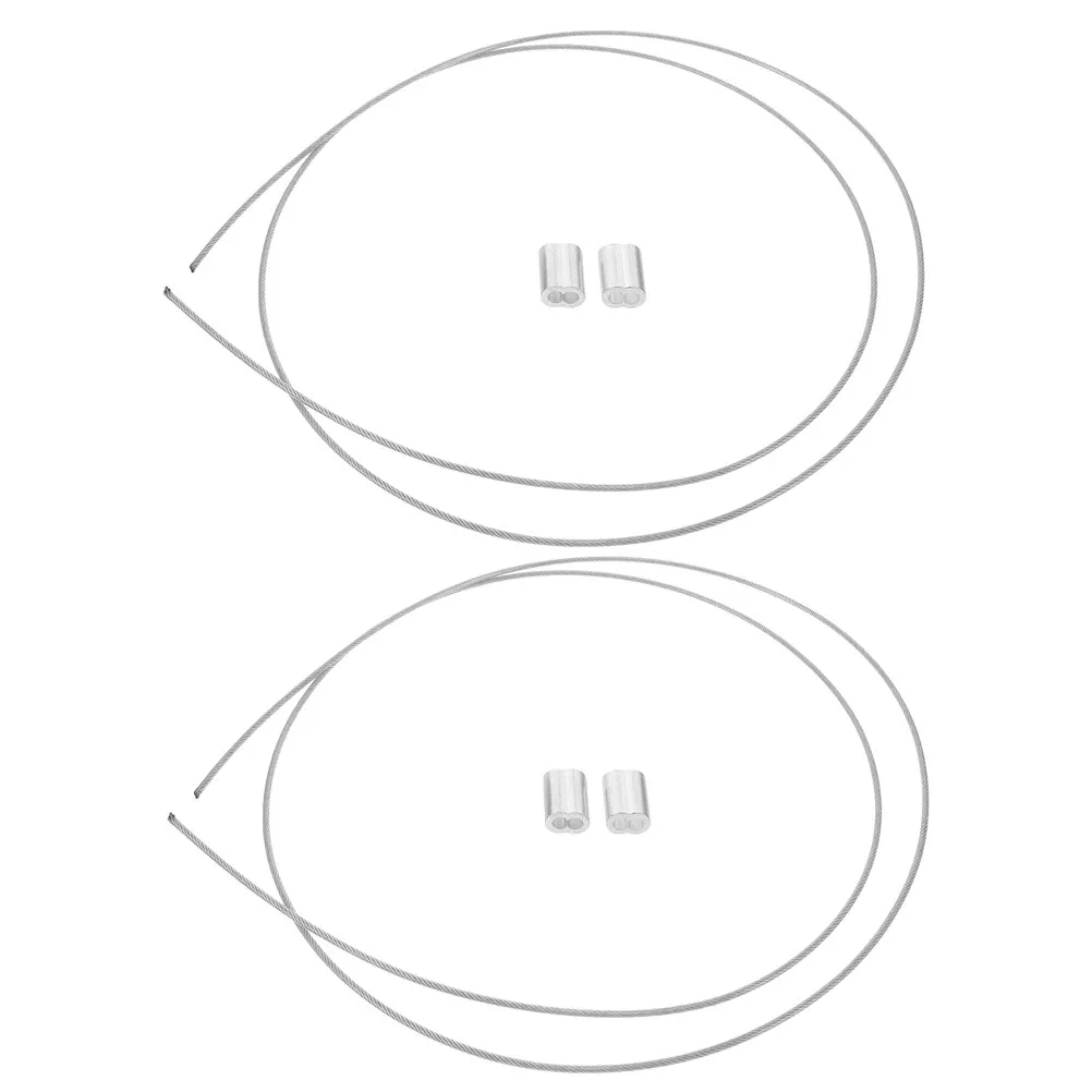 

2pcs Basketball Net Threading Cord Heavy Duty Steel Wire Rope Replacement For Hoop Net String Indoor Outdoor Use Sports Netting