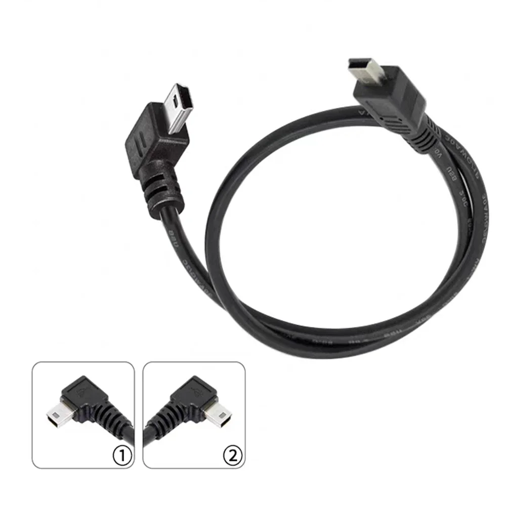 

MINI USB data cable T-port elbow V3 dual T-port 5Pin connection for car MP3 dual head electronic connection cable