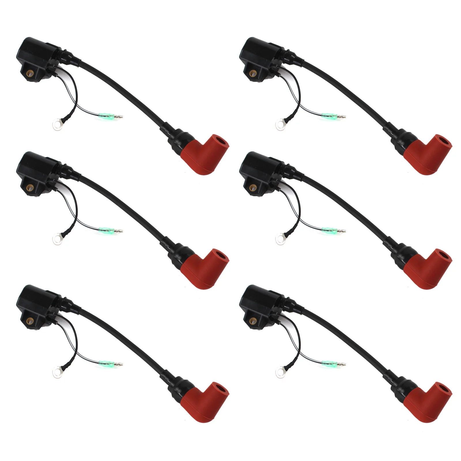 6Pcs Ignition Coil for Yamaha 100HP 115HP 130HP 140HP 150HP 175HP 200HP 225HP 2 Storke Engine 6R3-85570-01-00 6R3-85570-01-00