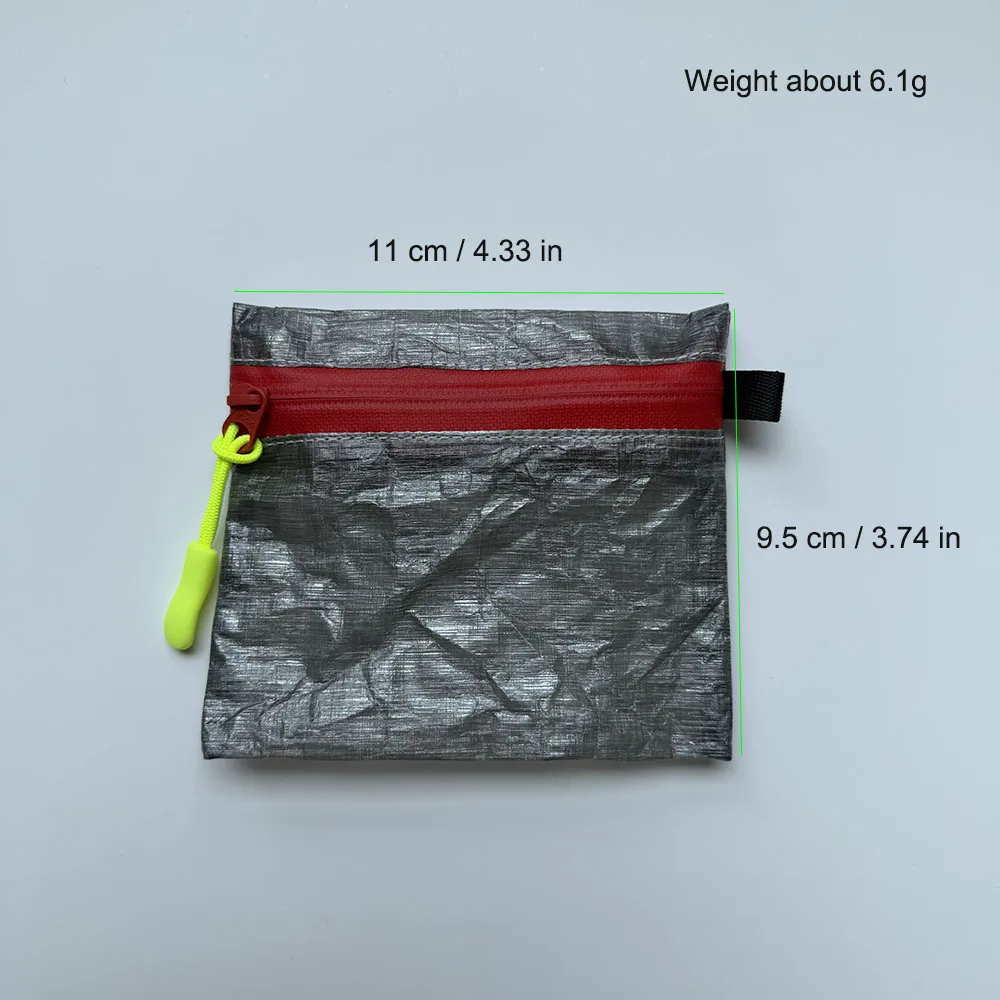 DCF Mini-Aufbewahrungstasche, ultraleicht, YKK-Reißverschlusstasche, Münzgeldbörse, Outdoor, Camping, Wandern, wasserdicht, Organizer-Sack für Kopfhörer