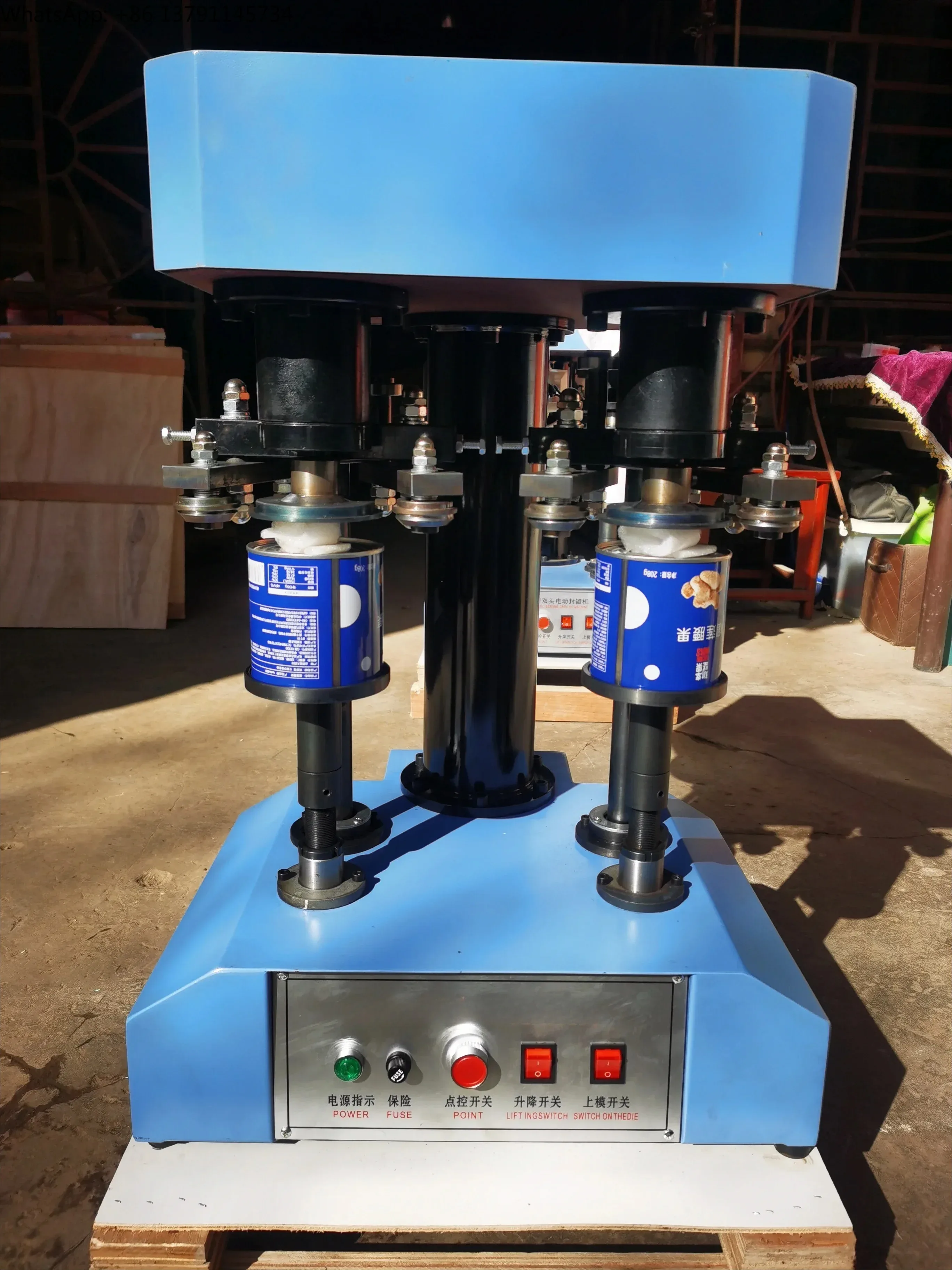 Dual Motor Double Head Electric Can Sealer Automatic Aluminum Tin Can Sealing Machine