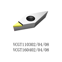 MCD VCGT160402/04/08 110302/04/08 Insert Single Crystal Draaigereedschap Hoge hardheid Diamond Cutter voor Koper Aluminium Acryl