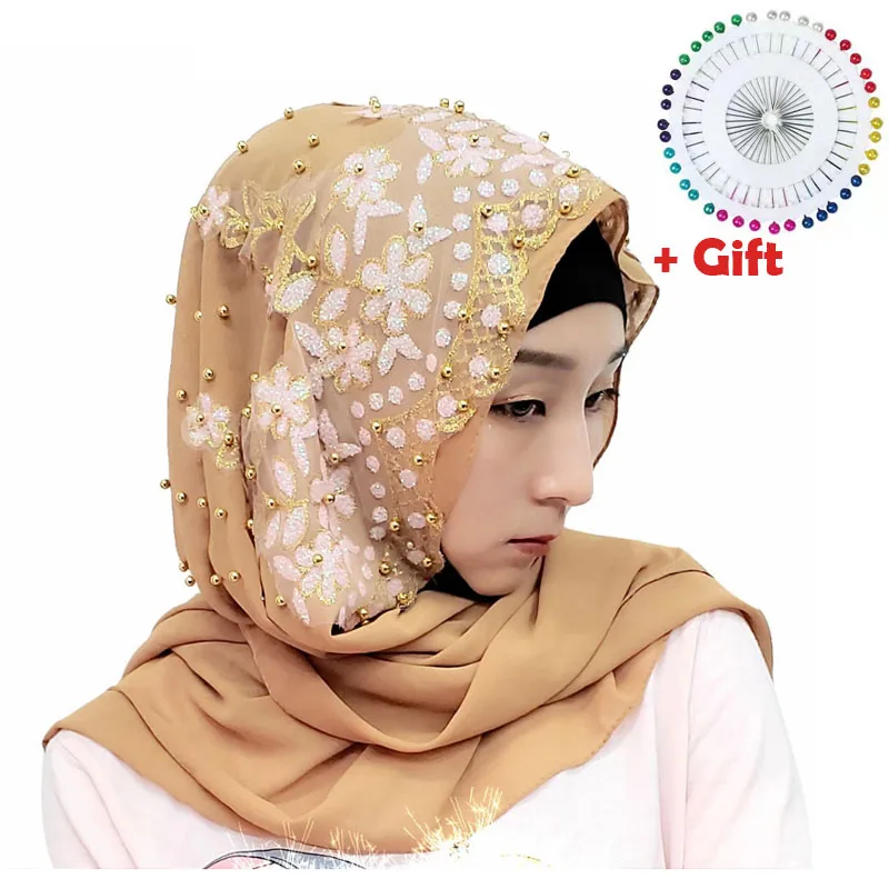 

2023 New Islam India Muslim Hijab Scarf Women Hoofddoek Chifon Kopftuch Headscarf Hijabs Foulard Lady Girl Femme Musulman+Gift