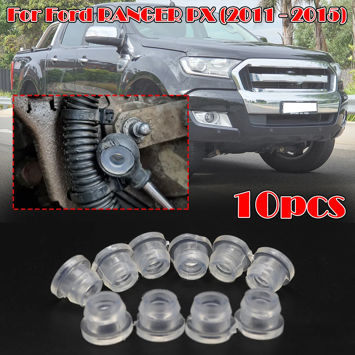 

10Pcs For Ford RANGER PX 2011-2015 Gear Shift Cable Bushing Gearbox Pull Head Lever Line Rubber Sleeve Transfer Case Retainer