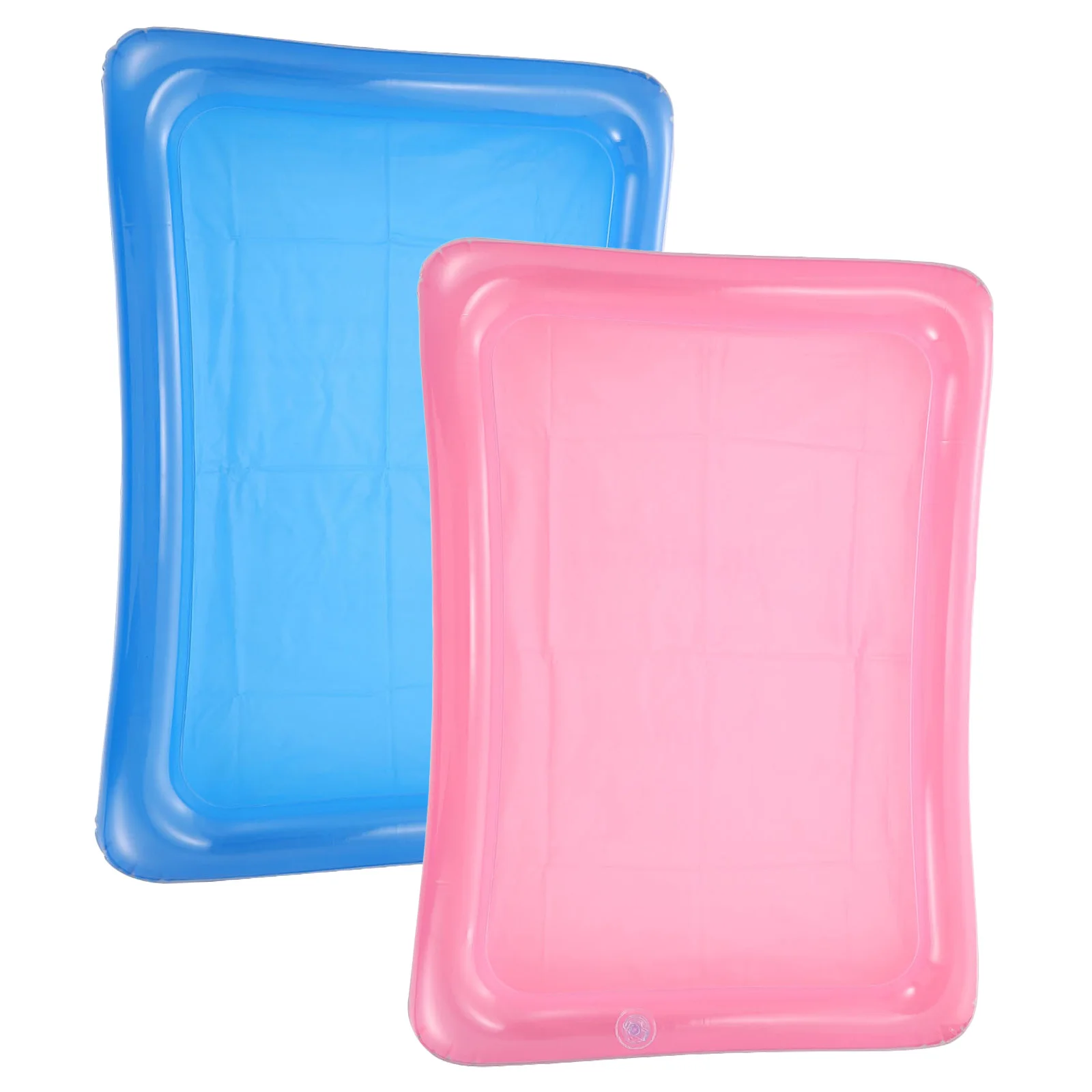2 قطعة صينية عائمة قابلة للنفخ إمدادات الحفلات حمام سباحة حامل مشروبات مبرد الثلج للمياه الغذاء العائمة استخدام الصيف نفخ #6