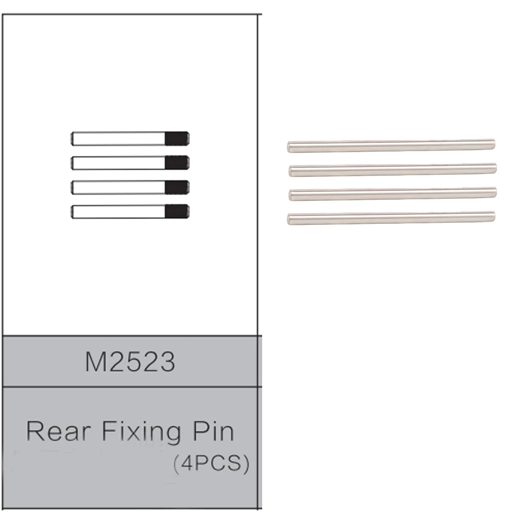1/14 MJX 14210 14209 M2523 4 pezzi perno di fissaggio posteriore in metallo pezzo di ricambio per aggiornamento auto RC