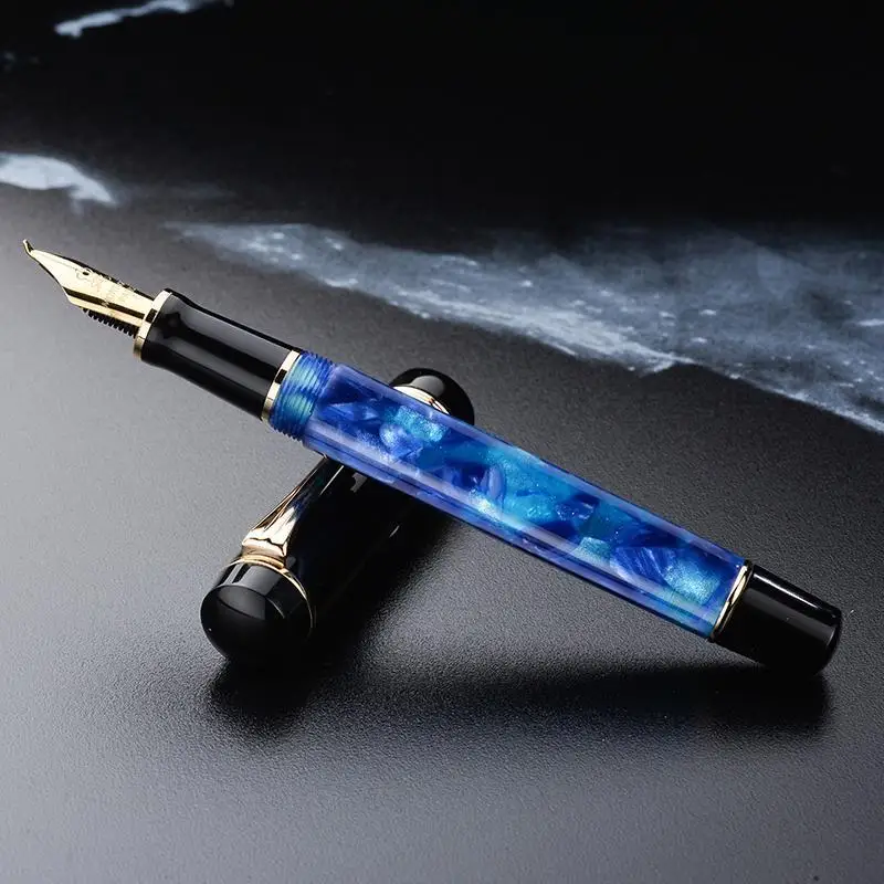 New Montagut High-grade Acrylic Century Fountain Pen Iridium Gold F/Bent 0.5mm/1.0mm Nib Art Curved Student Calligraphy Ink Pen