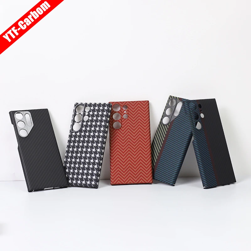 

YTF-Carbon Carbon fiber case for Samsung Galaxy S23 ultra Anti-fall Aramid Fiber case Slimv Design S23ultra cover