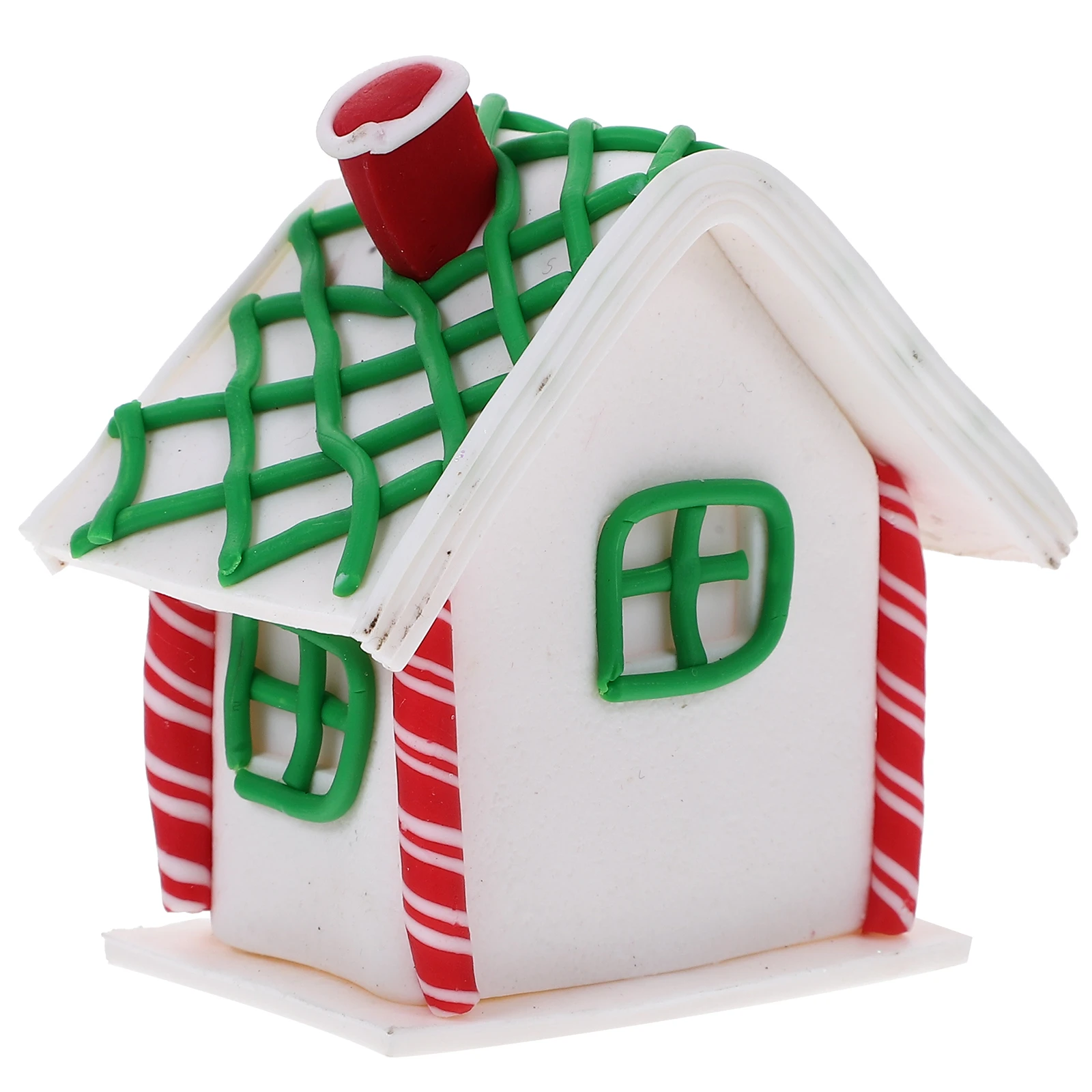 

Xmas Miniature Polymer Clay Christmas House Lighted Table Decoration Glowing Cute Centerpiece Christmas Party Adornment