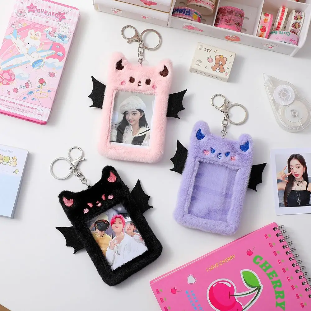 Plush Photocard Holder Idol Photo Card Holder Girl Cute Keychain  Stationery