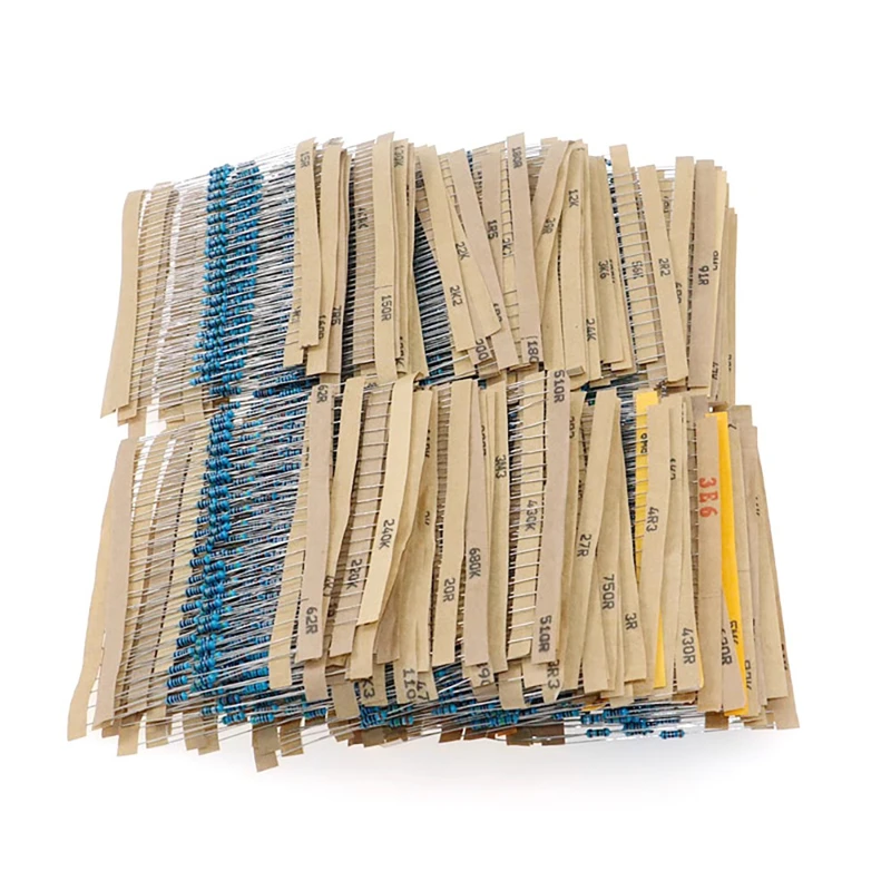 156 spesifikasi 3120 buah 1/4W set resistor film logam 20 buah masing-masing 1 ohm-10M 1% 0.25W