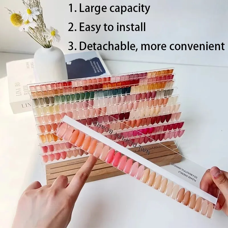 Large Capacity Nail Art Color Board Nail Model Storage Rack Display Board Manicure Showing Shelf Wearing Nail Tips  For Salon