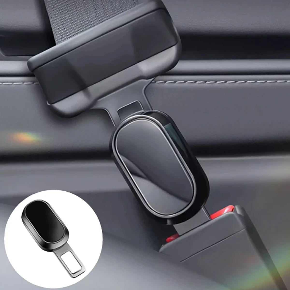 Car Seat Belt Clip Extension Plug Safety Seat Lock Extender Suitable for Tesla Benz Car Seat Accessories