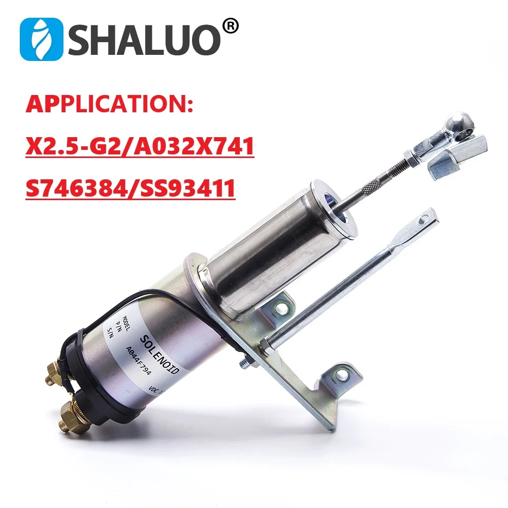 12V A044F794 Fuel Stop Solenoid Valve Flame Out Fuel Switch For 4BT 6BT Cumms Generator Parts X2.5-G2 A044F794 A032X741 S74638