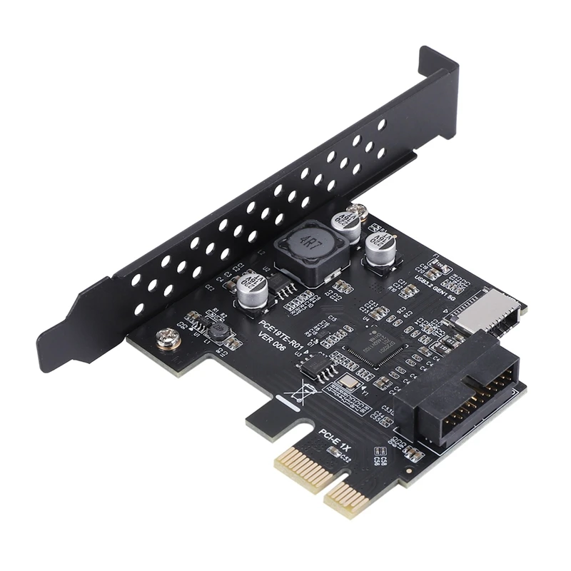 AF91-PCI-E 1X To USB 3.2 GEN1 5Gbps 20Pin Front Panel Header (To Type-C Front Panel Header) Front Panel Connector Riser Card
