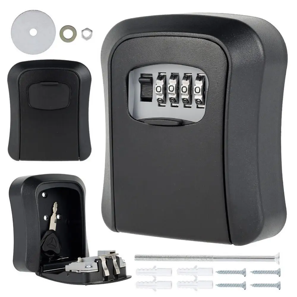 Password Key Box Decoration Key Code Box Key Storage Lock Box Wall Mounted Password Box Outdoor Key Safe Lock Box