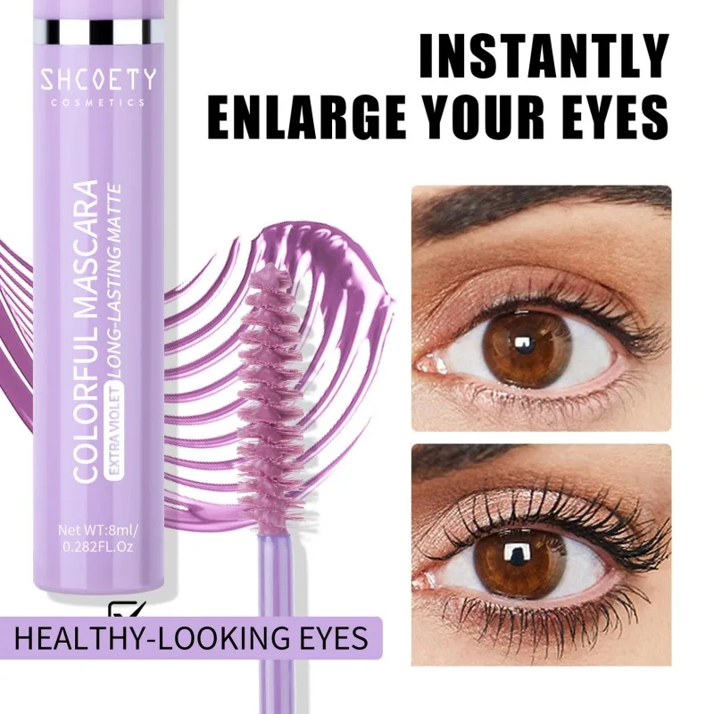 Mascara colorato, impermeabile e non sbavato, snello, spesso e riccio, trucco caldo per palcoscenici natalizi