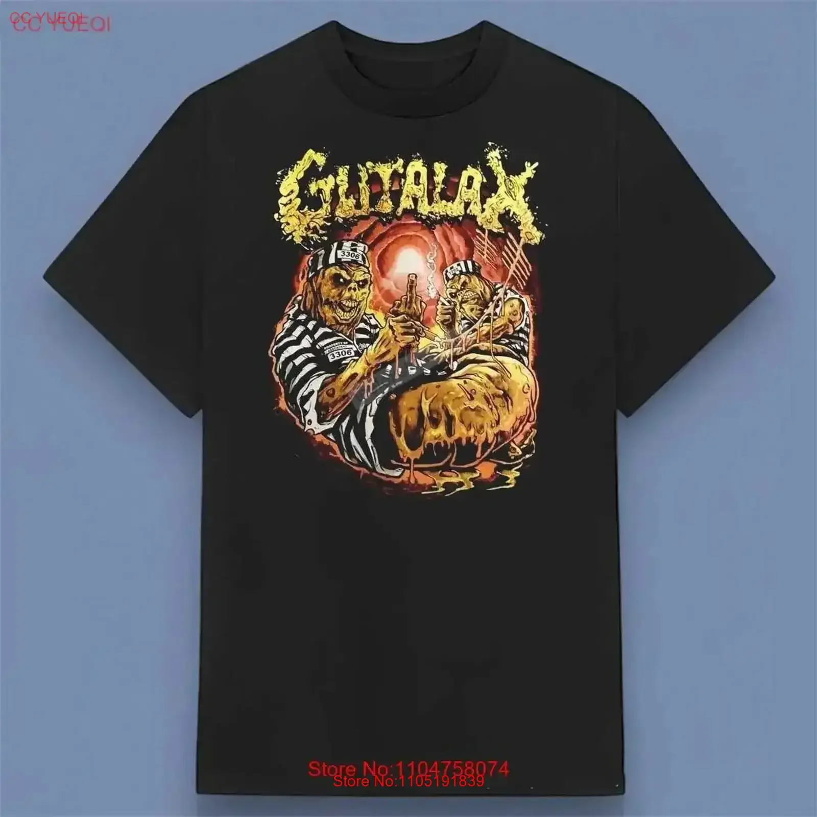 

Футболка Gutalax Band высокого качества с принтом, все размеры S 4XL, винтажная стираная дышащая уличная одежда с графическим рисунком, стильная модная универсальная одежда