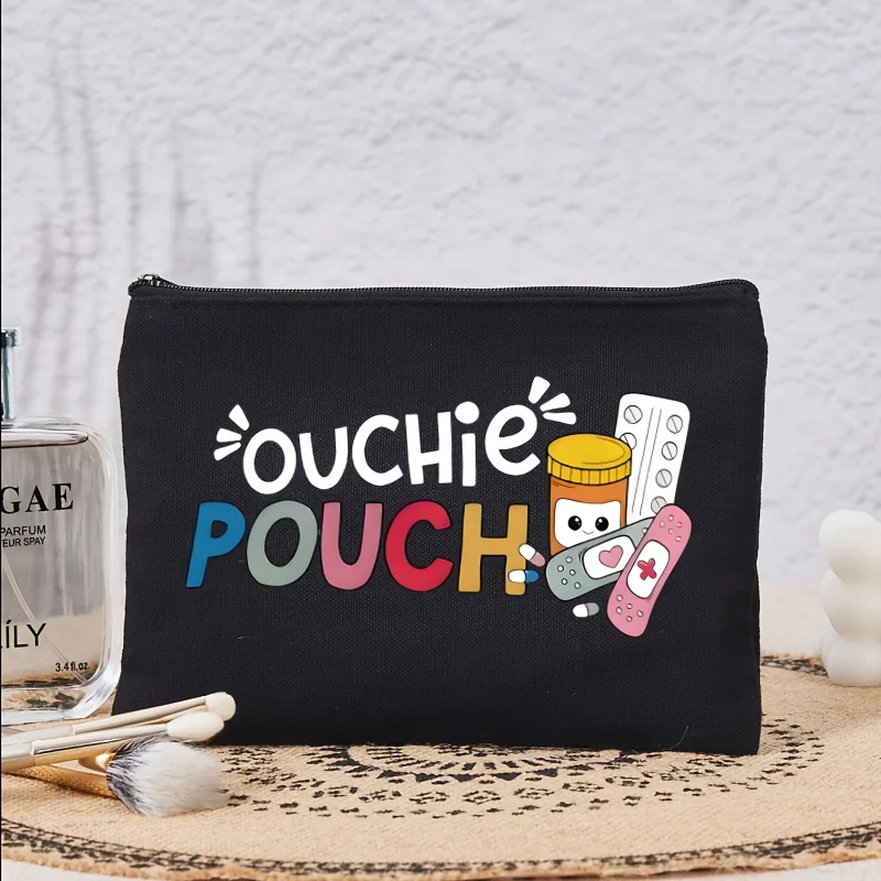 Unisex Canvas Makeup Bag with 