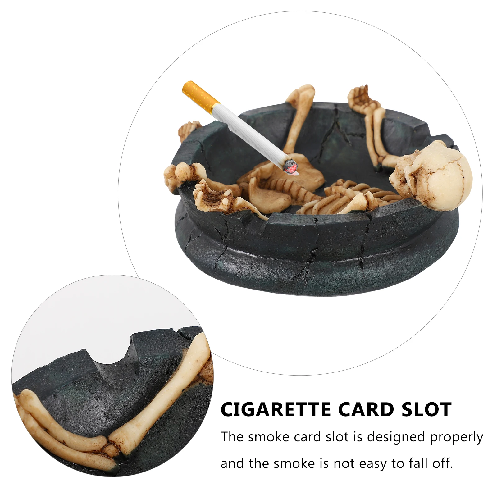 

Skull Ornaments Bar Decoration Festival Supplies Ashes Decorative Ashtray Resin Container Cigarette Halloween