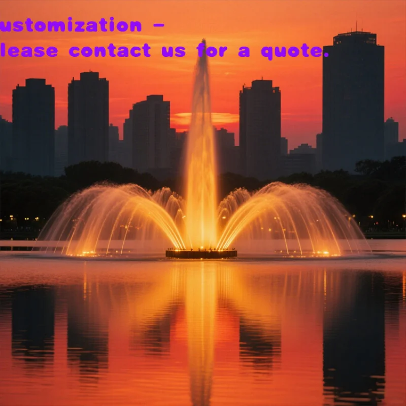 custom.Guangzhou Fenlin Commercial Modern Flower Shape 304 Stainless Steel Dancing Musical Fountain Multicolored LED Lights