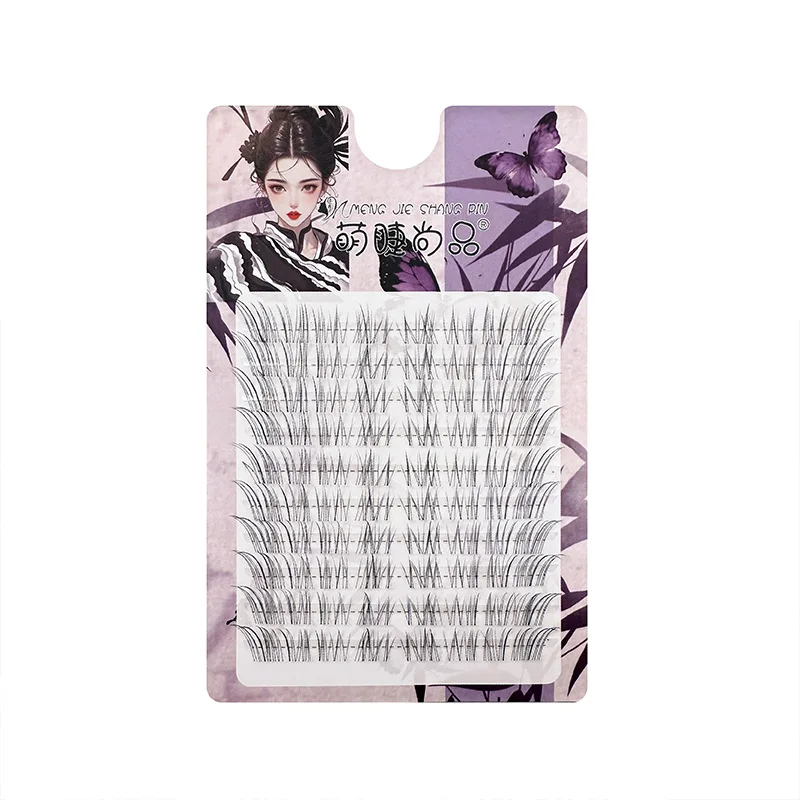 10 Rows Velvet Fog Fox False Eyelashes Natural Fairy Segmented Fake Eyelash Broken Feeling Lashes Makeup Accessories