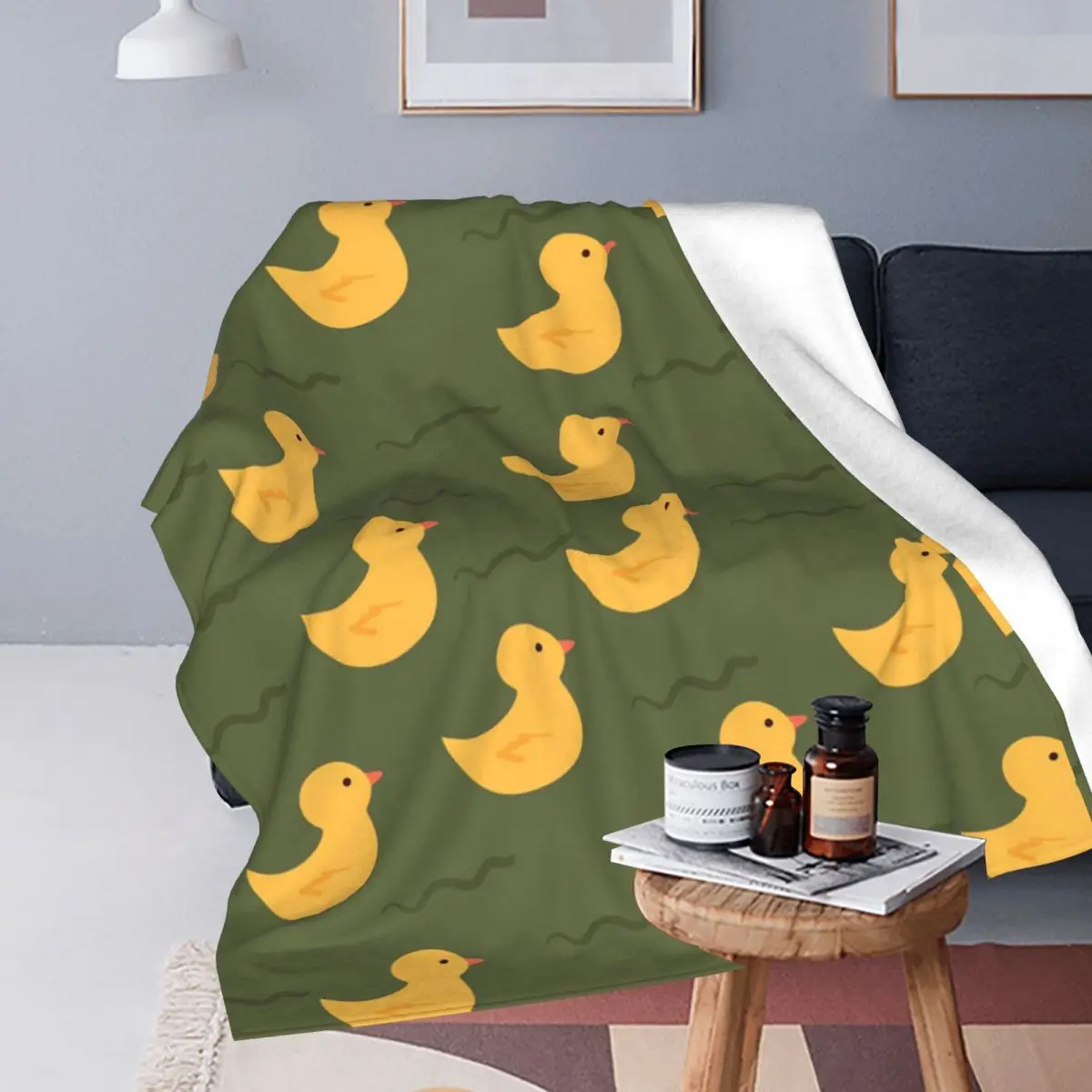 Little Yellow Duck Blanket Fleece Summer Cartoon Multifunction Super Soft Throw Blankets for Bed Outdoor Plush Thin Quilt