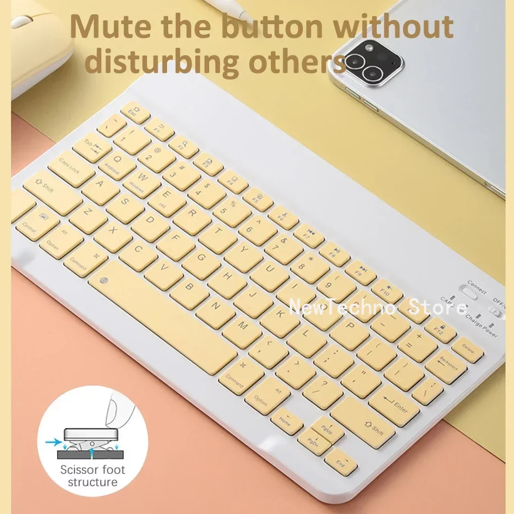 New Bluetooth Keyboard For iPad Xiaomi Samsung Huawei Phone Tablet Slim Mini Wireless Keyboard For Android IOS Windows