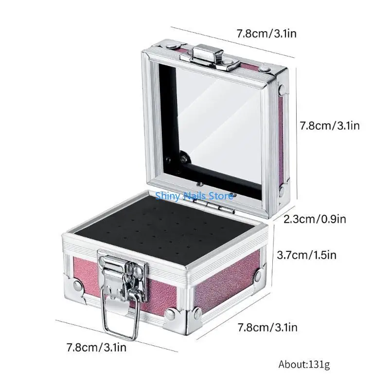 حامل عرض مثقاب الأظافر المدمج، حاوية تخزين معدات مانيكير معدنية #6