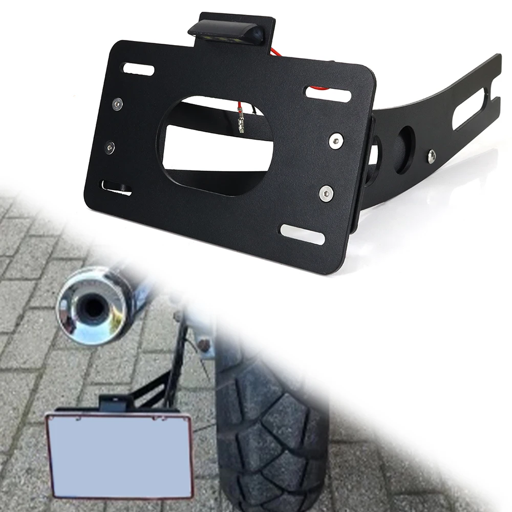 

Fit for Honda Shadow VT 600 C 1988-2000 Side Side License Plate Holder Fender Eliminator Side Mount License Plate Holder