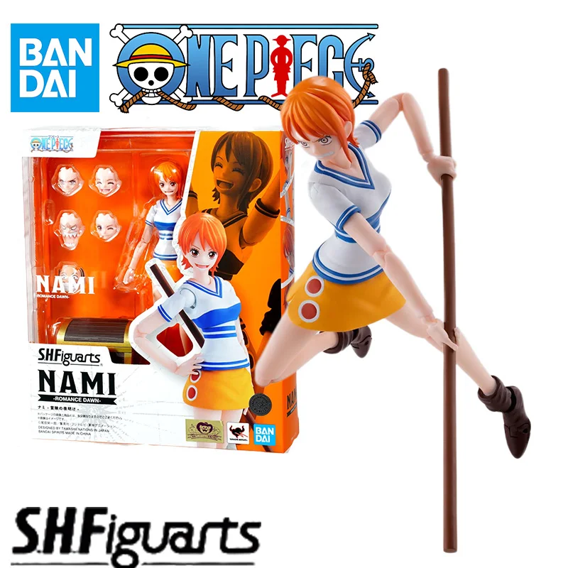 

Женская модель Bandai S.H. Фигуртс SHF ONE PIECE NAMI Романтика рассвет модель комплект экшн-Фигурки Игрушка Подарок для ребенка