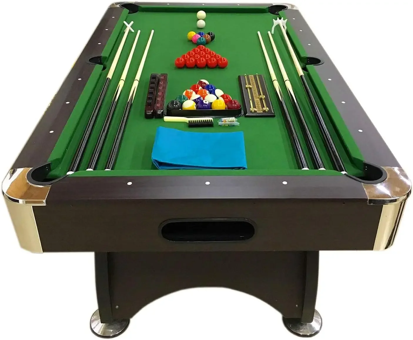 Billiard Pool Table 7' Feet Snooker Full Set Accessories Game mod. Green Season