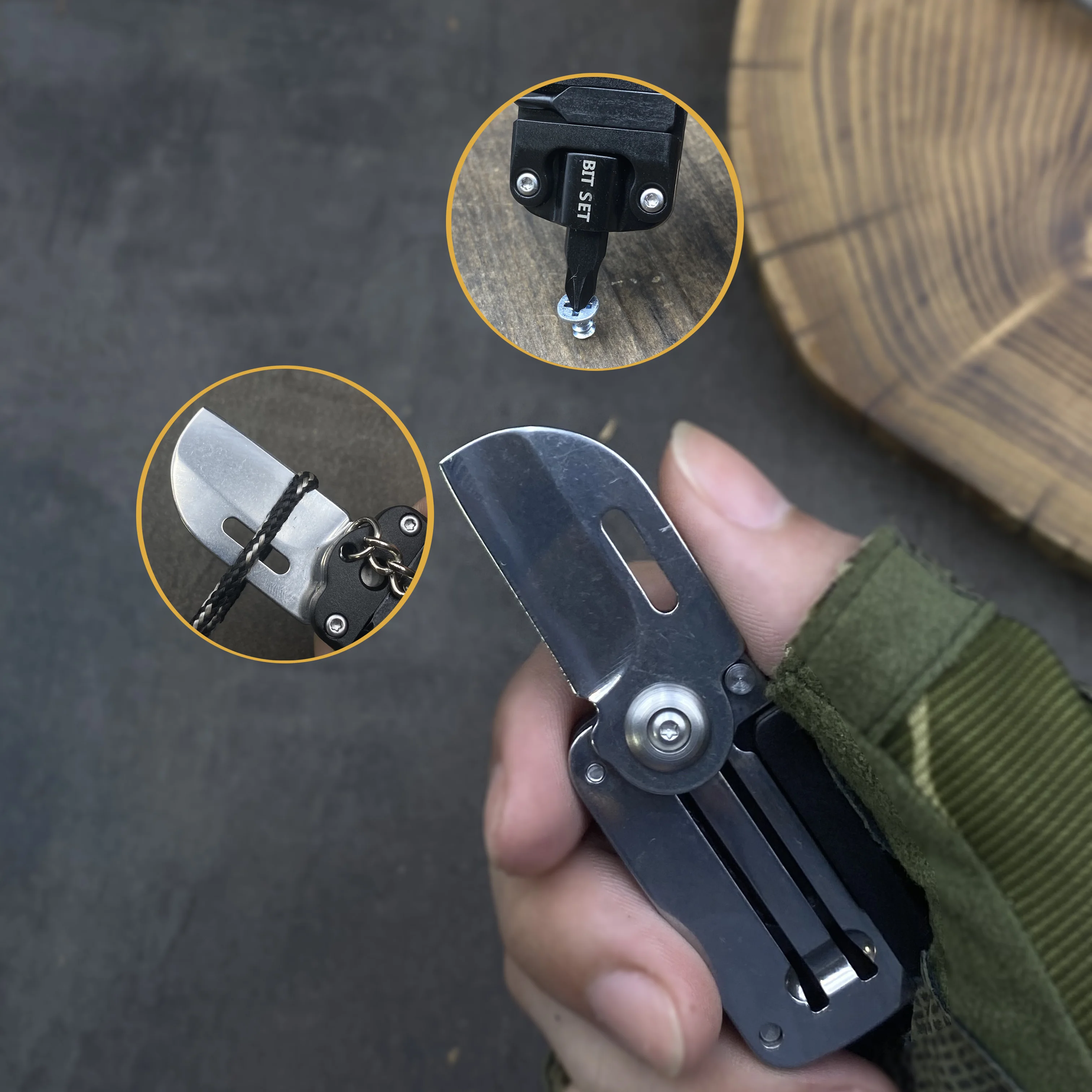 Outdoor EDC multi-functional tools, portable pocket folding knives, key accessories, coin knives, multi-purpose screwdrivers