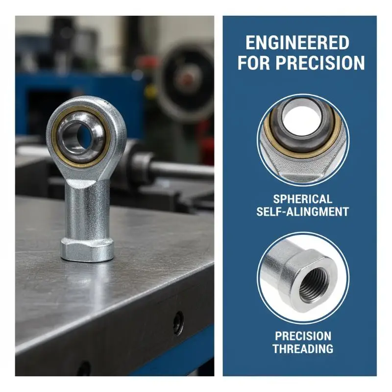 M5-M20 Ball Bearing Rod End Joint Fish Eye Male Right Thread for Car Damper Vibration Damping Connection