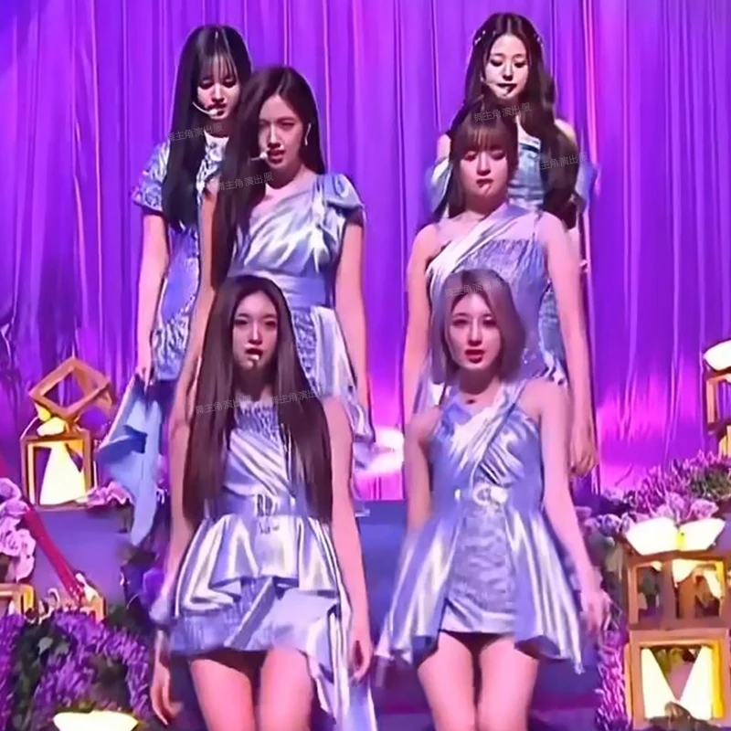 Korean Girl Group'S New Silver Singing Costume With The Same Performance Outfit Student Jazz Dance Suit Stage Clothes VBH158