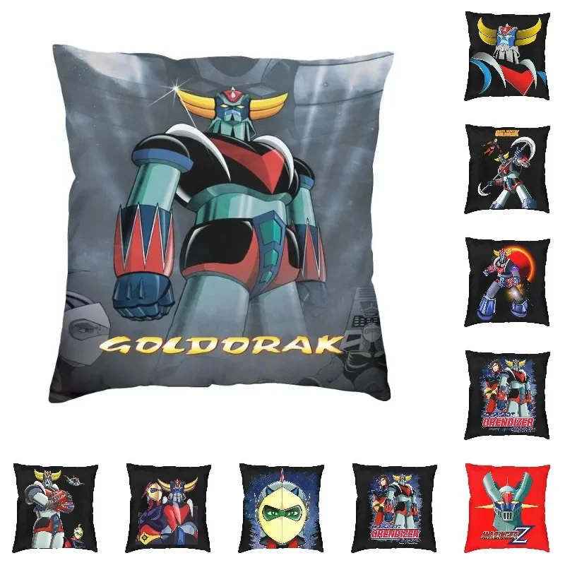 Goldorak Grendizer Pillow Case for Sofa Anime UFO Robot Goldrake Luxury Cushion Cover Square 3D Printing Custom Pillowcase