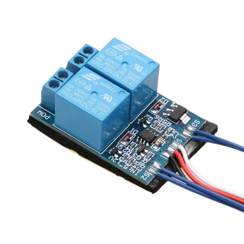 1PCS Brushed Motor Forward Reverse Rotation Controller Relay Module Dual-way Stopper Limit Switch for RC Aircraft 5-12V Receiver