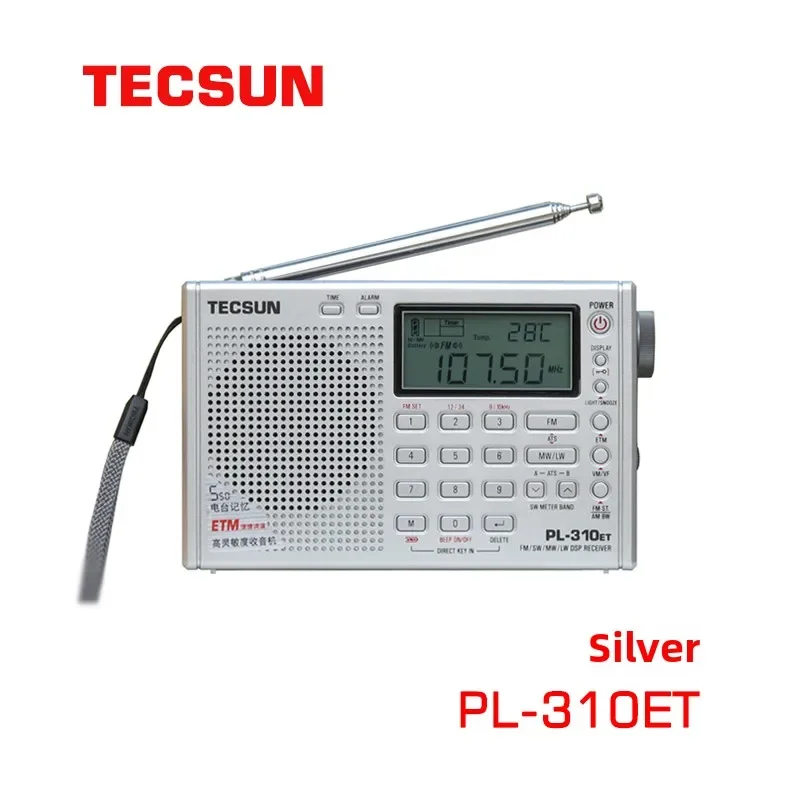 Tecsun PL-310ET Полнодиапазонное портативное радио с радио Цифровой демодулятор FM/AM/SW/LW Стерео радио