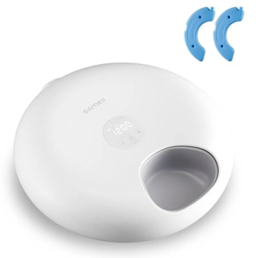 

Автоматическая кормушка для кошек для влажного корма, на 6 приемов пищи, с 2 охлаждающими элементами, программируемым таймером, перезаряжаемая, беспроводная, для автоматического кормления питомцев