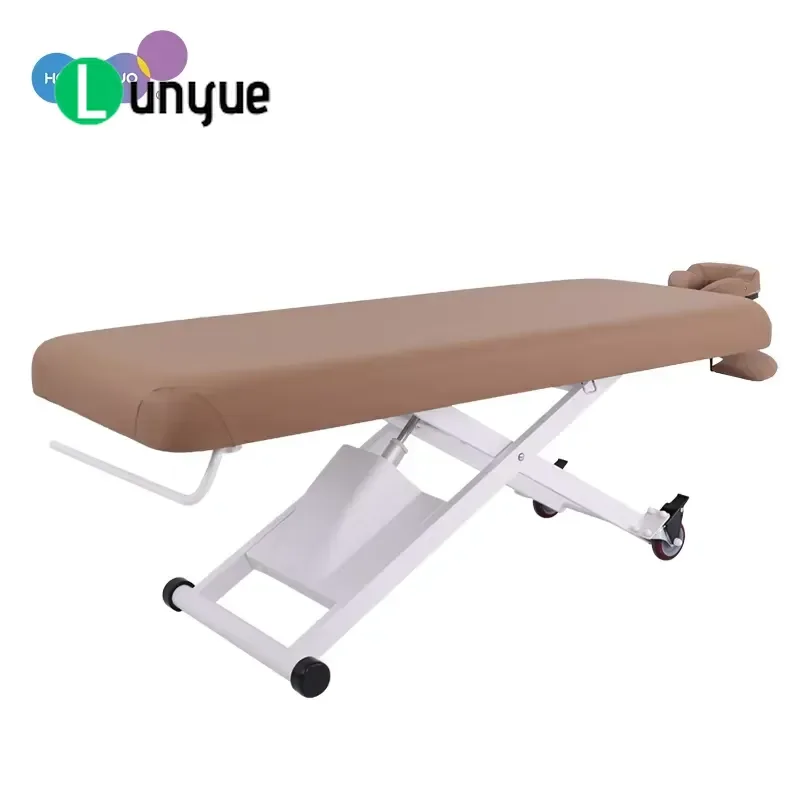 Japanese Style Electric Massage Bed Custom PU Leather Spa Facial Eyelash Bed for Medical Clinic Hospital Use Comfortable