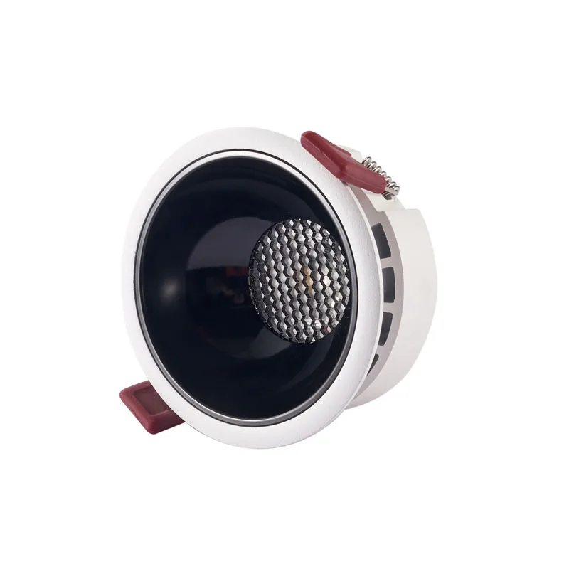 Możliwość przyciemniania Anti Glare wpuszczane Led sufitowy COB Downlight lampa 7W 9W 12W 15W 18W 25W światło punktowe oprawy oświetlenie wewnętrzne