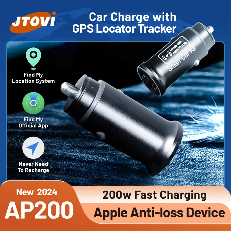 

Mini Car Charger GPS Locator Tracker Cigarette Lighter USB Phone Charger Type C iPhone Find My Apple Official App Vehicle tracki