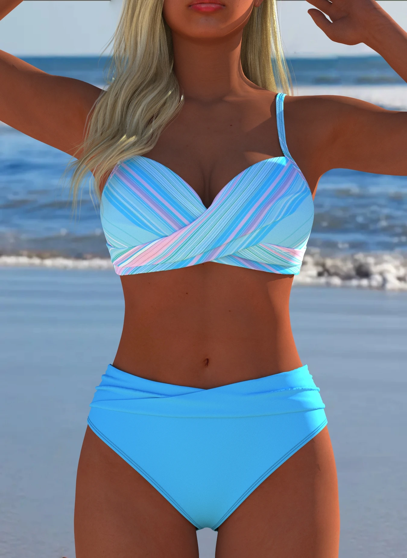 

Women's Swimwear Swimming Suit Beach Outfits Summer Beach Festival Vacation Travel Sexy Luxury Modern Two Piece Set Bikinis