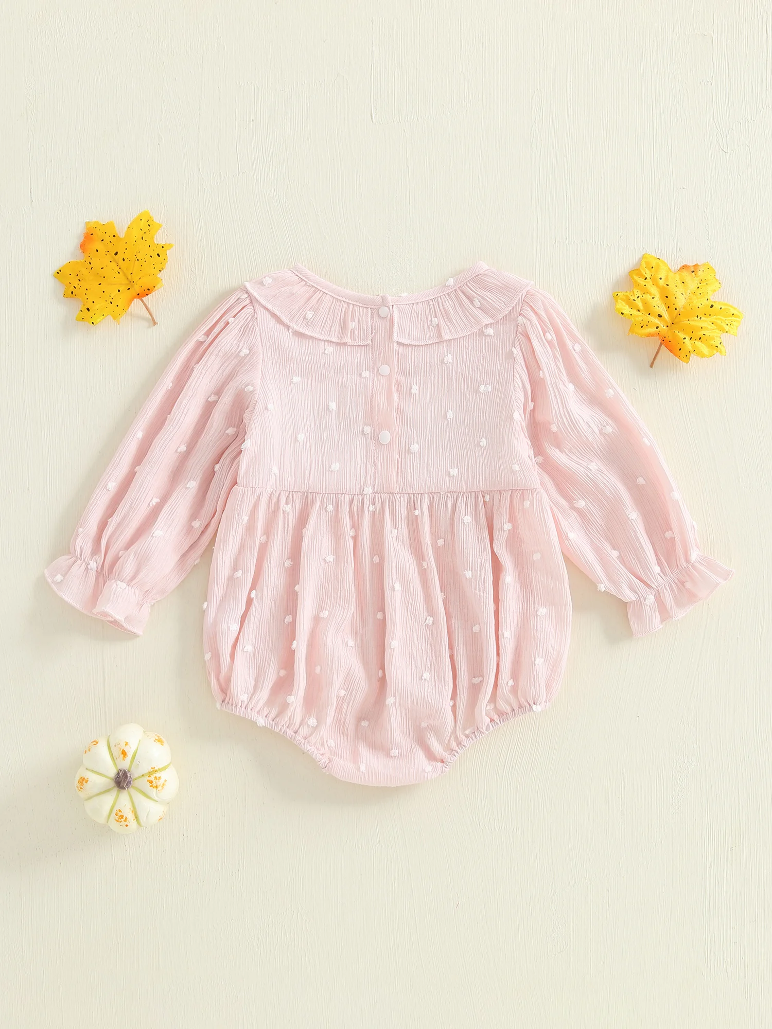 

Toddler Girls Floral Print Romper Easter Bunny Embroidery Short Sleeve Round Neck Ruffled Smocked Bubble Jumpsuit