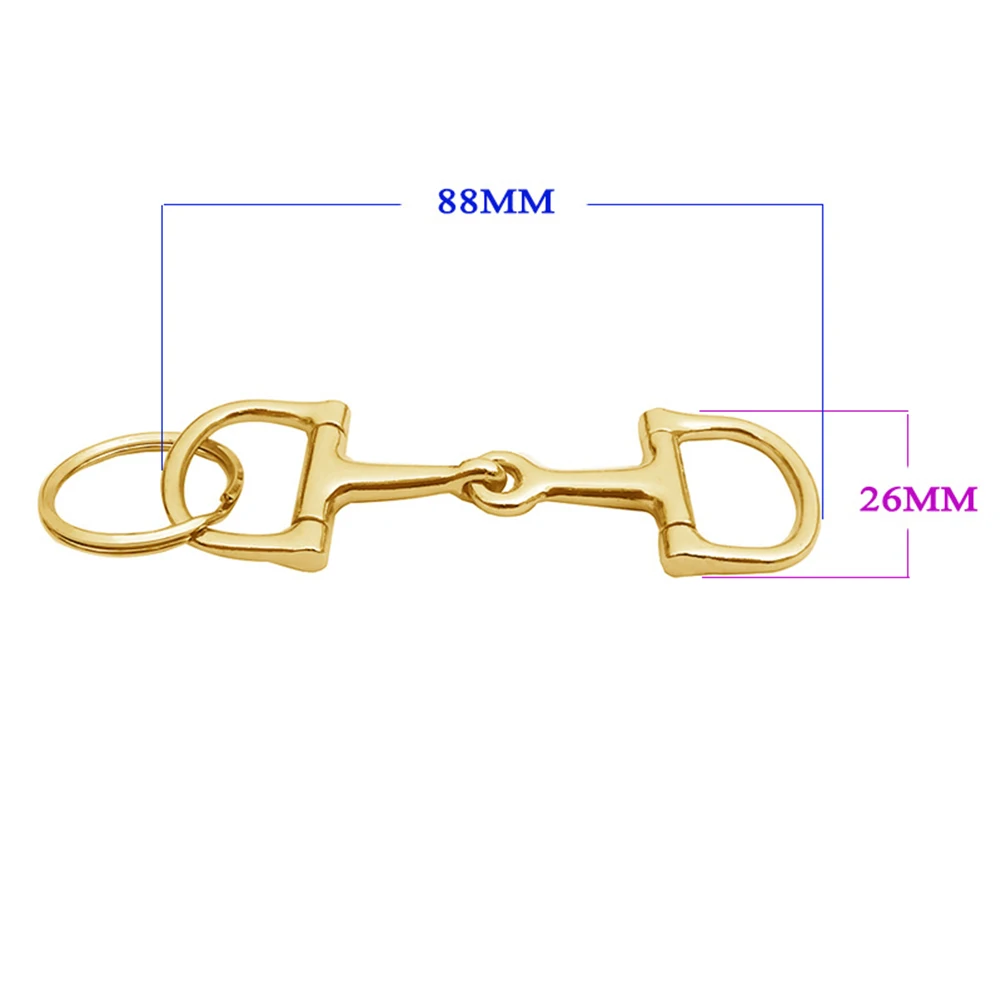 D-Shaped Snaffle Keychain Durable Silver D Zine-Alloy Horse Snaffle Bits Key Chain Decoration Gift For Men Women