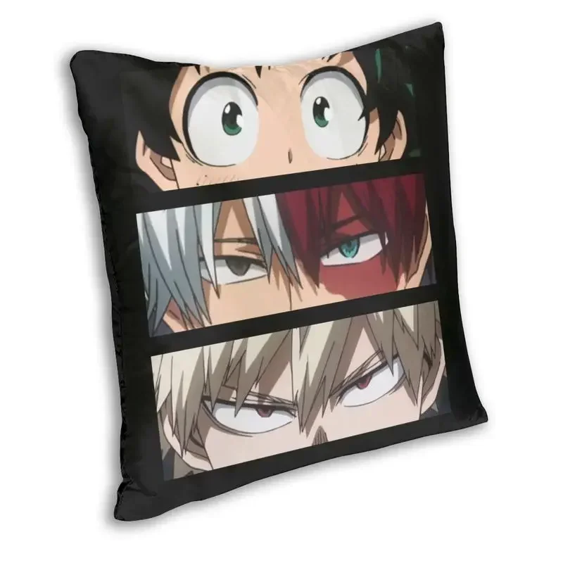 MHA Deku Todoroki And Bakugo Eye Cushion Cover Sofa Living Room Anime Manga My Hero Academia Square Throw Pillow Cover 40x40